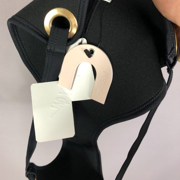 Nasty Gal Womens In Hot Water Scuba Bikini Bottom in Black Size L… - Picture 9 of 12